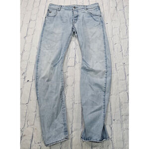 G Star Raw MENS 32X32 ARC 3D Slim Button Fly Denim Jeans Blue Light Streetwear